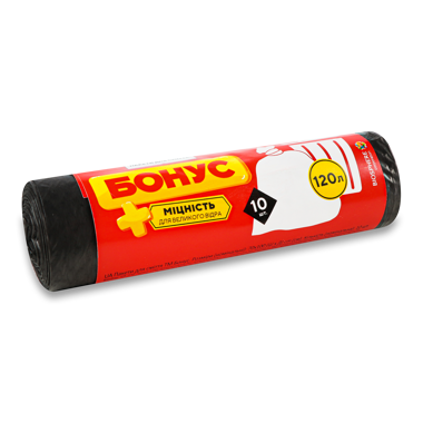Пакет д/сміття "Бонус" 70*100 120л 10шт /Фр-Б/