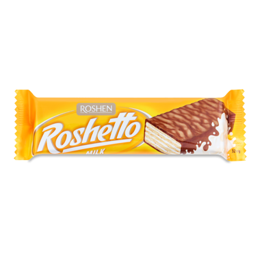 Вафлі "Roshetto" Milk chocolate 34г /Рошен/