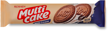 Печиво "Multicake" молоко/крем 180г /Рошен/