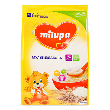 Каша "Milupa" б/мол мультизлакова 170г м/уп /Нутріція/