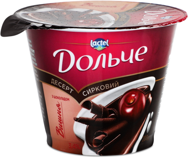 Десерт "Дольче" 3.4% глазур вишня ст.200г