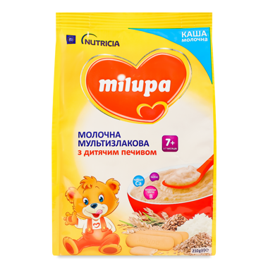 Каша "Milupa" мол мультизлак/печиво 210г м/уп /Нутріція/