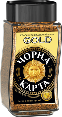 Кава розчинна "Чорна Карта" Голд 190г с/б 