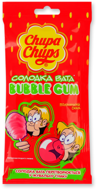 Вата солодка "Chupa Chups" жув Баблі полуниця 11г