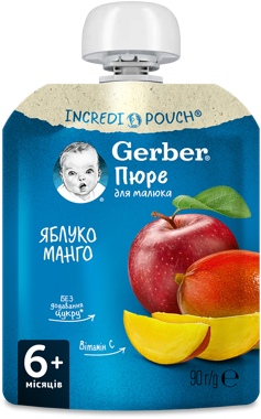 Пюре "Gerber" яблуко/манго 90г д/п /Nestle/