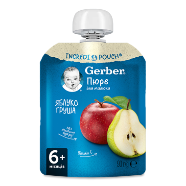 Пюре "Gerber" яблуко/груша 90г д/п /Nestle/