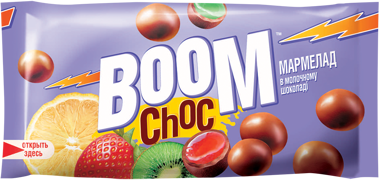 Драже "Boom Chok" мармелад/мол.шоколад 45г 