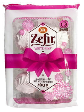 Зефір "Біло-рожевий" 260г /ХБФ/