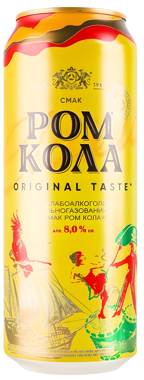 Напій сл/ал."Смак Ром Кола" 8% ж/б 0.5л
