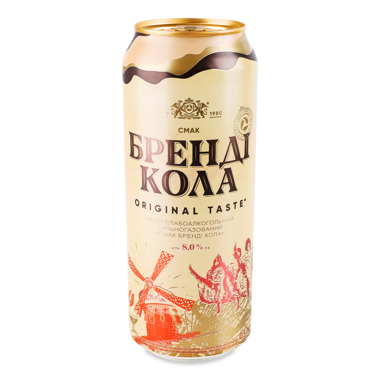 Напій сл/ал. "Смак Бренді Кола" 8% ж/б 0.5л
