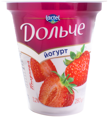 Йогурт "Дольче" 3.2% полуниця ст.280г