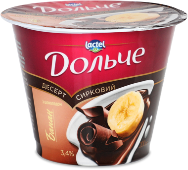Десерт "Дольче" 3.4% глазур банан ст.200г