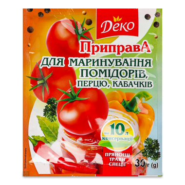 Приправа "Деко" д/марин помід/перцю/кабачків 30г /Любисток/