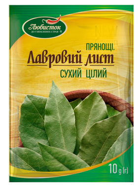 Лавровий лист цілий поліп. 10г /Любисток/