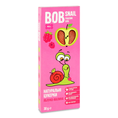 Цукерки "Равлик Боб" яблучно-малинові 30г /BOB SNAIL/