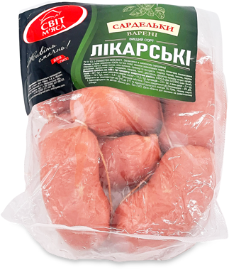 Сардельки Лікарські в/г ваг."Світ М'яса"
