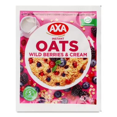 Каша вівсяна "AXA" вершки/ліс.ягоди 40г