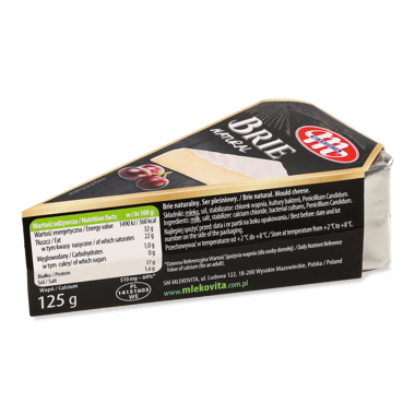 Сир "Brie" натур з пліснявою 125г /Mlekovita/