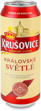 Пиво "Krusovice" Svetle 0.5л ж/б /Радомишль/