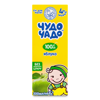 Сік Чудо-чадо яблуко освітл 0.2л /ОКЗД/