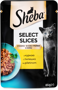 Конс SHEBA Selection in Sauce курка в соусі 85г