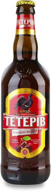Пиво "Тетерів" напівтемне Хмільна Вишня 0.5л скло /ППБ/