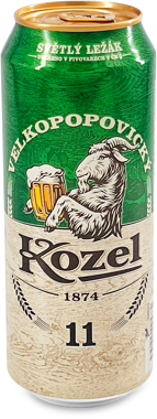Пиво "Velkopopovicky Kozel" 4.6% 11 Premium Lager 0.5л ж/б
