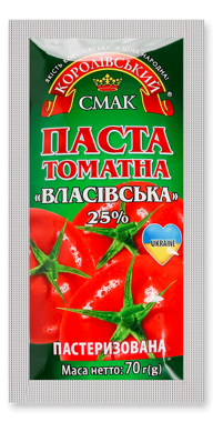 Паста томатна пастер 70г саше /Кор.Смак/