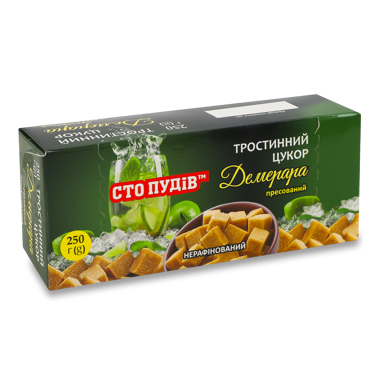 Цукор "Демерара" тростинний 250г /Сто пудов/
