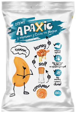 Драже "Арахіс в карамелі" з сіллю/медом 80г /Друж/