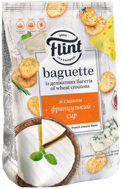Сухарики "Flint Baguette" французьский сир 100г