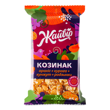 Козинак "Асорті фруктово-горіховий" 50г /Жайвір/