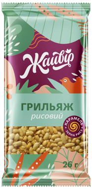 Грильяж "Грильяжик рисовий" 26г /Жайвір/