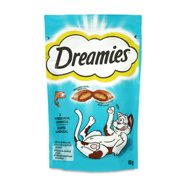 Ласощі для котів "Dreamies" з лососем 60г