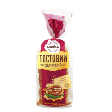 Хліб /Львів/ Тостовий зерновий в/г різ 0.35кг