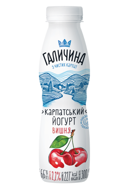 Йогурт "Карпатський" Вишня 2.2% 300г пет /Галичина/