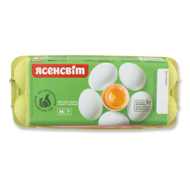 Яйця курячі "Ясенсвіт" C1 10шт /Ясенсвіт/