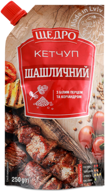 Кетчуп "Шашличний" д/п 250г /Щедро/