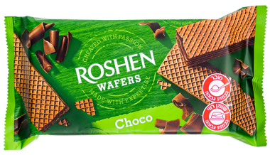 Вафлі "Roshen Wafers" Cocoa 216г /Рошен/