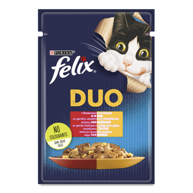 Конс "Фелікс" Duo яловичина/птиця 85г