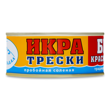 Ікра тріски пробійна солена ж/б 80г /Камчадал/
