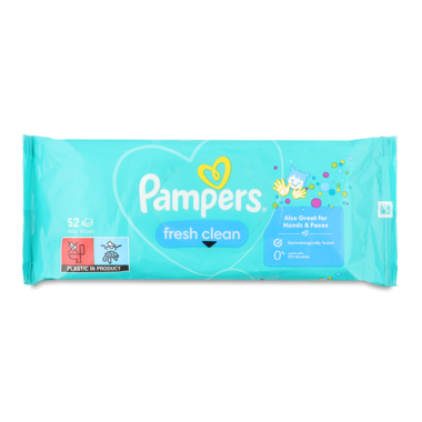 Серветки вологі PAMPERS Fresh Clean 52шт