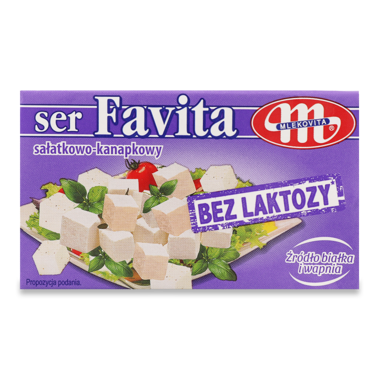 Сир "Favita" без лактози 270г /Mlekovita/