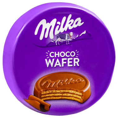 Вафлі "Мілка" какао/мол.глазур 30г