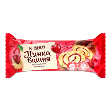 Рулет "П'яна Вишня" 180г /Рошен/