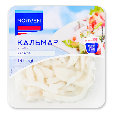 Кальмар "Norven" у розсолі 170г т/ф