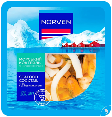 Коктейль морський "Norven" середземн 170г т/ф