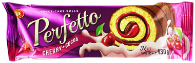 Рулет PERFETTO вишня-какао 130г /ХБФ/
