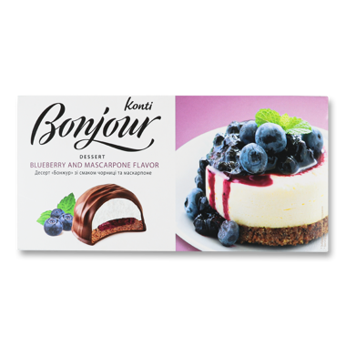 Десерт "Бонжур" чорниця-маскарпоне 232г /Конті/