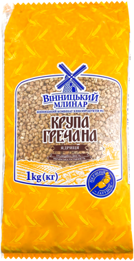 Крупа Гречана Ядриця 1кг /Вінницький млинар/